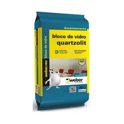 Argamassa Para Blocos De Vidro 20kg Weber Quartzolit